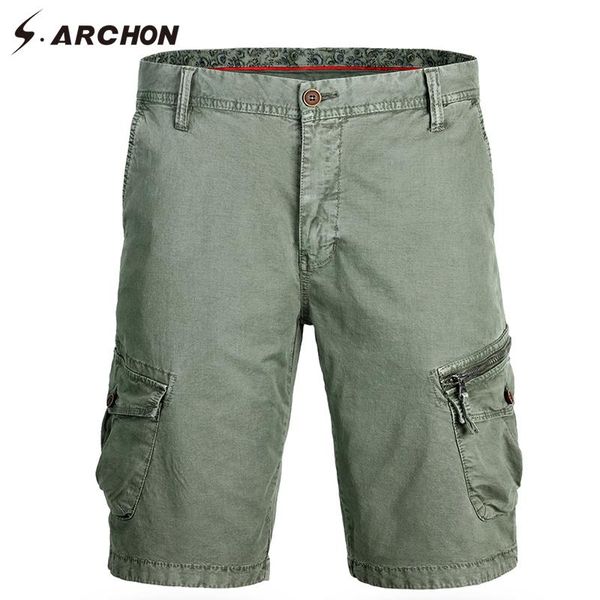 men's shorts s.archon summer men cargo army combat tactical loose vintage casual knee length zipper pockets, White;black
men's shorts s.archon summer men cargo army combat tactical loose vintage casual knee length zipper pockets, White;black