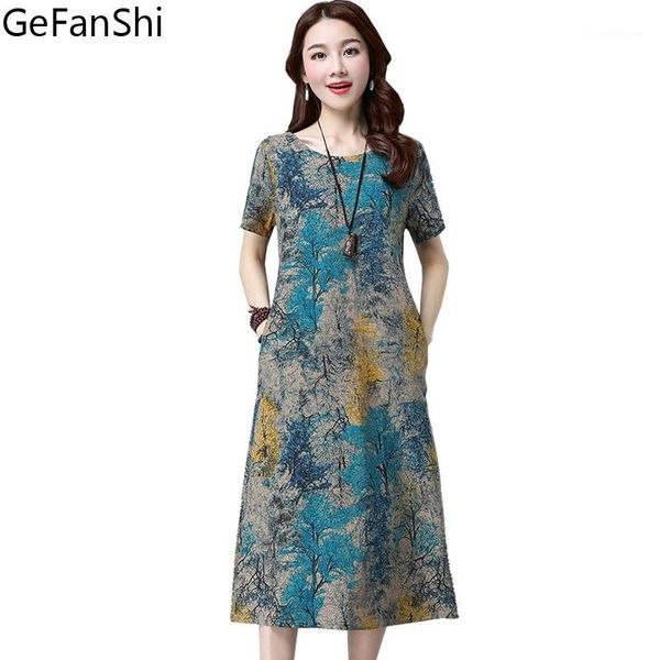 fashion 2020 new summer women dresses plus size casual cotton linen dress loose short sleeve o-neck print vintage dress style1, Black;gray
fashion 2020 new summer women dresses plus size casual cotton linen dress loose short sleeve o-neck print vintage dress style1, Black;gray
