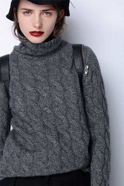 brand designer winter knitted sweaters women new knit turtleneck warm long sleeve sweater casual dresses high collar twist 79117, White;black
brand designer winter knitted sweaters women new knit turtleneck warm long sleeve sweater casual dresses high collar twist 79117, White;black
