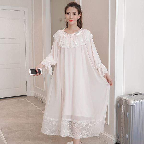 princess maternity night dress white cotton lace large size loose nightwear clothes for pregnant women pregnancy nightgown lj201123
princess maternity night dress white cotton lace large size loose nightwear clothes for pregnant women pregnancy nightgown lj201123