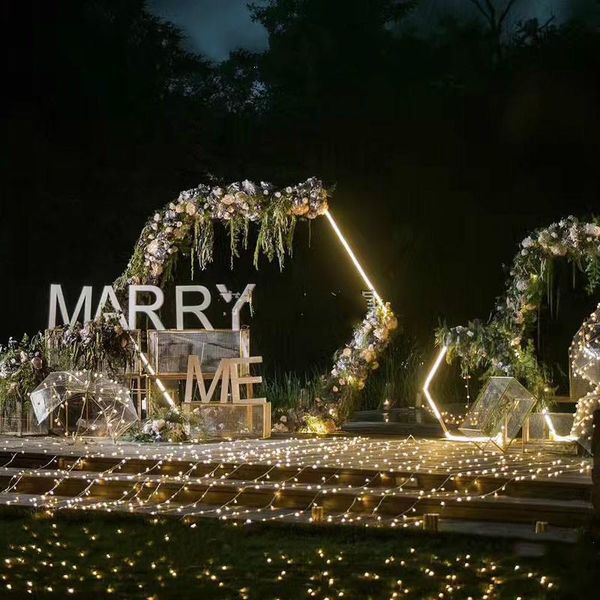 party decoration hexagonal wrought iron arch frame background wedding stage birthday supplies props
party decoration hexagonal wrought iron arch frame background wedding stage birthday supplies props