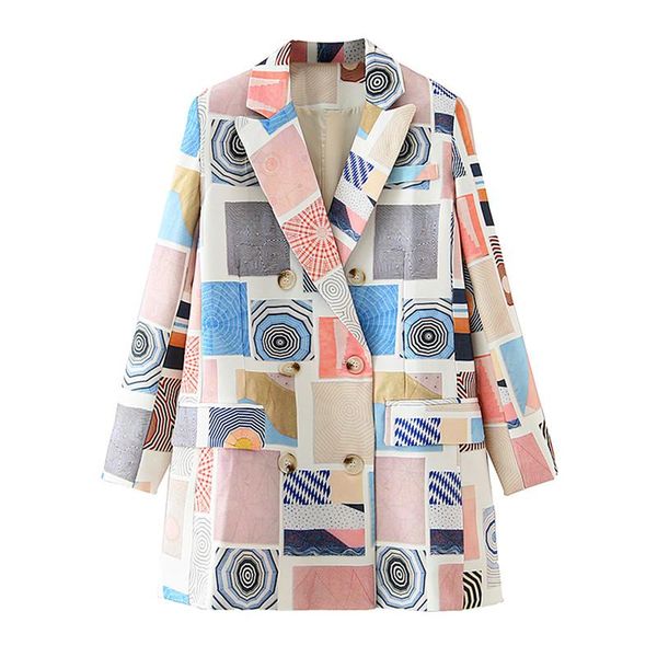 blsqr women blazer double breasted long sleeve printed blazer coat fashion women's slim suit jacket 2021 casual plaid coat, White;black
blsqr women blazer double breasted long sleeve printed blazer coat fashion women's slim suit jacket 2021 casual plaid coat, White;black