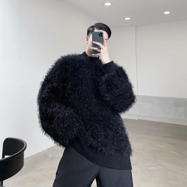 men's sweaters male women couple streetwear vintage fashion black white knitted sweater men long hair thick loose casual pullover, White;black
men's sweaters male women couple streetwear vintage fashion black white knitted sweater men long hair thick loose casual pullover, White;black