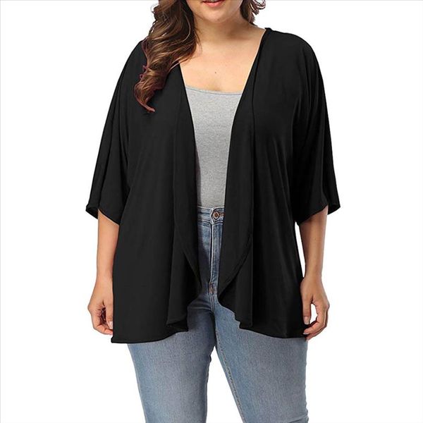 women plus size summer casual open front half sleeve lightweight cardigan women casual jacket female coat autumn loose abrigo a8, Black;brown
women plus size summer casual open front half sleeve lightweight cardigan women casual jacket female coat autumn loose abrigo a8, Black;brown