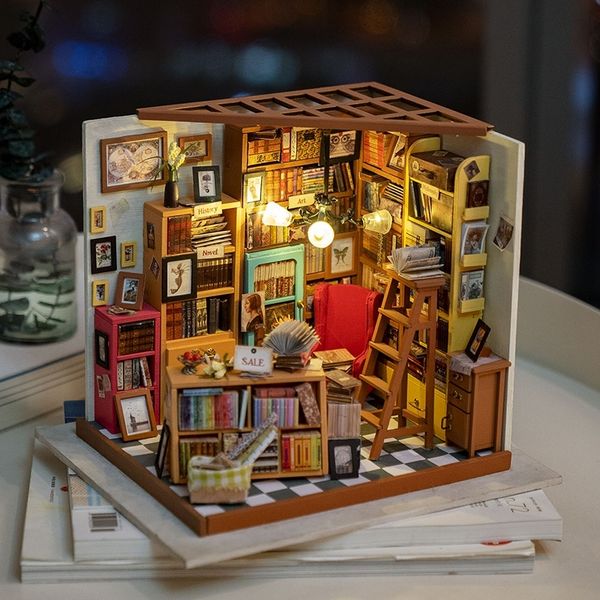 robotime diy dollhouse sam study room wood miniature model kits decoration birthday gift for girls y200413
robotime diy dollhouse sam study room wood miniature model kits decoration birthday gift for girls y200413