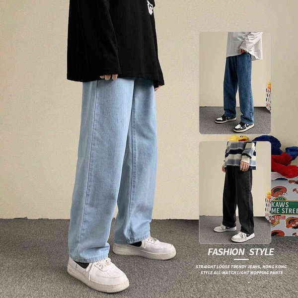 men's hip hop loose jeans 2021 autumn new streetwear straight baggy wide leg pants male brand trousers light blue 0309
men's hip hop loose jeans 2021 autumn new streetwear straight baggy wide leg pants male brand trousers light blue 0309
