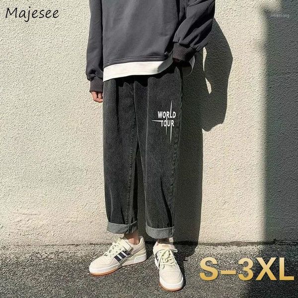 men jeans ankle-length letter simple korean-style all-match denim trousers loose causal straight street-wear mens fashion chic1, Blue
men jeans ankle-length letter simple korean-style all-match denim trousers loose causal straight street-wear mens fashion chic1, Blue