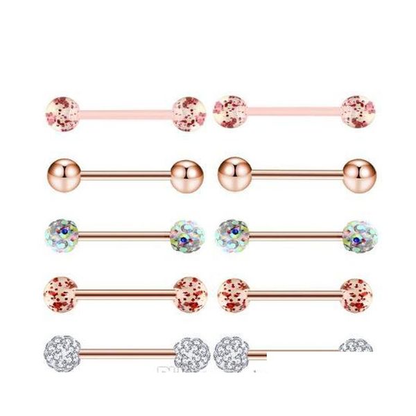 10pcs/set gold rose tongue rings stainless steel acrylic earrings barbells body tragus piercing jewelry nipple ring aviov, Silver
10pcs/set gold rose tongue rings stainless steel acrylic earrings barbells body tragus piercing jewelry nipple ring aviov, Silver