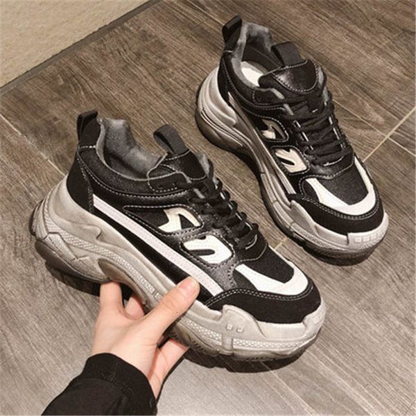 2021 new women chunky tennis brand designer ladies casual plutonium leather sports shoes femme basket gazx, Black;white
2021 new women chunky tennis brand designer ladies casual plutonium leather sports shoes femme basket gazx, Black;white