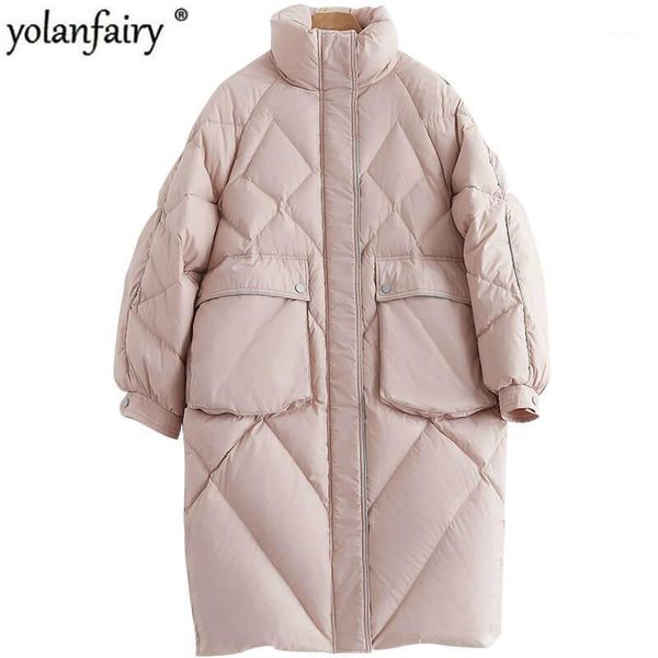 women's winter down jacket long woman coat female parka warm 90% white duck down coats korean 2020 mujeres abrigos pph14301, Black
women's winter down jacket long woman coat female parka warm 90% white duck down coats korean 2020 mujeres abrigos pph14301, Black
