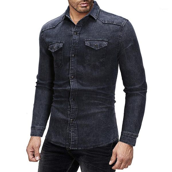 casual safari style jeans shirt for men turn-down collar long sleeve shirts fashion slim fit male blouse 2020 men's clothing1, White;black
casual safari style jeans shirt for men turn-down collar long sleeve shirts fashion slim fit male blouse 2020 men's clothing1, White;black