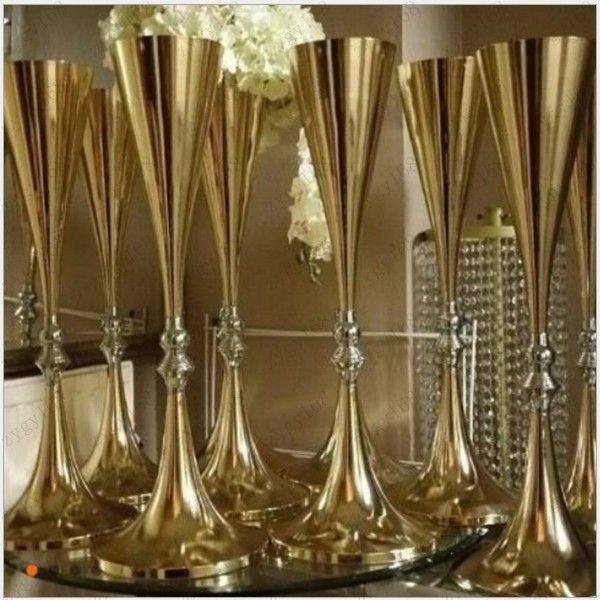 

70cm 27 inches tall white silver wedding flower vase bling table centerpiece sparkling wedding decoration banquet road lead decor