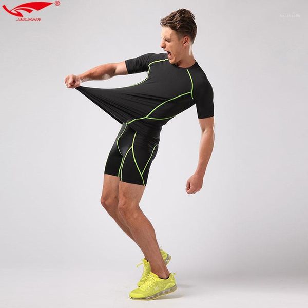 running sets compression shorts tight men fitness suits set mens t-shirt gym clothing + crossfit tights 2021 1, Black;blue
running sets compression shorts tight men fitness suits set mens t-shirt gym clothing + crossfit tights 2021 1, Black;blue