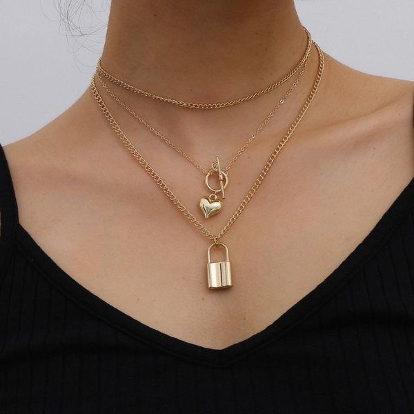 2pcs lariat heart pedant necklace for women gold color choker men layered padlock chain necklace gothic lovers neck collar charm, Silver
2pcs lariat heart pedant necklace for women gold color choker men layered padlock chain necklace gothic lovers neck collar charm, Silver