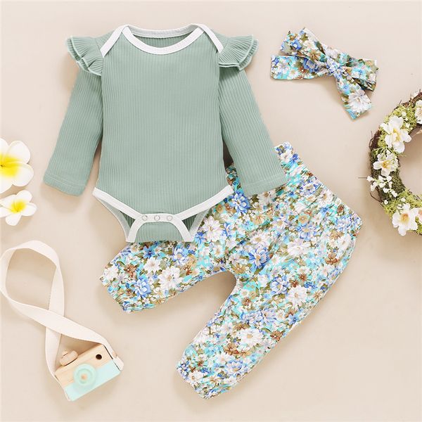 infant long sleeve bodysuit clothes ruffle romper baby girl pit strip clothing floral pants set for newborn baby outfits suit 1021, White
infant long sleeve bodysuit clothes ruffle romper baby girl pit strip clothing floral pants set for newborn baby outfits suit 1021, White