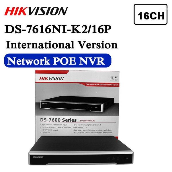 ds-7616ni-k2/16p english version 2sata 16 poe ports 4k 16ch nvr plug & play nvr up to 8mp1, Black;white
ds-7616ni-k2/16p english version 2sata 16 poe ports 4k 16ch nvr plug & play nvr up to 8mp1, Black;white