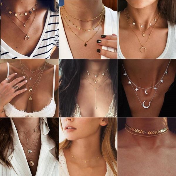 vagzeb bohemia vintage necklaces for women fashion gold silver color necklace multiple layers pendant necklace jewelry
vagzeb bohemia vintage necklaces for women fashion gold silver color necklace multiple layers pendant necklace jewelry