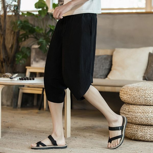 achhm chinese loose men's summer shorts summer casual imitation asian cotton and linen capri cotton linen beach shorts style beach pant, Blue
achhm chinese loose men's summer shorts summer casual imitation asian cotton and linen capri cotton linen beach shorts style beach pant, Blue