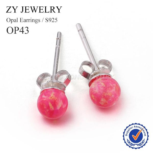 925 silver stud earring for women fashion jewelry earrings with 5mm pink opal ball, Golden;silver
925 silver stud earring for women fashion jewelry earrings with 5mm pink opal ball, Golden;silver