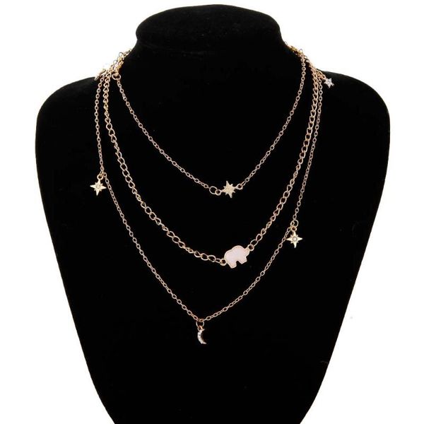chains boho jewelry multi layer women moon fashion pendant vintage collier choker stars elephant necklace gifts, Silver
chains boho jewelry multi layer women moon fashion pendant vintage collier choker stars elephant necklace gifts, Silver