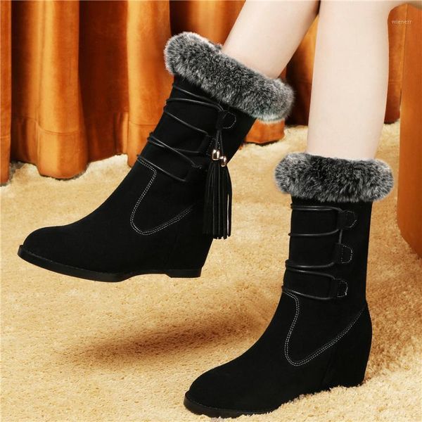 women black genuine leather hidden wedges high heel snow boots high fur winter platform pumps shoes lady office shoes1
women black genuine leather hidden wedges high heel snow boots high fur winter platform pumps shoes lady office shoes1