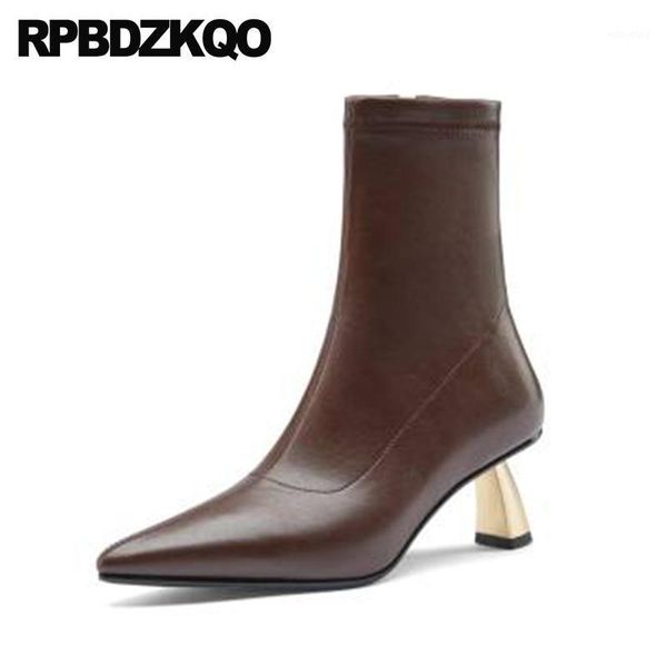 strange block women elastic shoes high heel short sock pointed toe slim winter brown beige chunky stretch fall metal boots ankle1, Black
strange block women elastic shoes high heel short sock pointed toe slim winter brown beige chunky stretch fall metal boots ankle1, Black