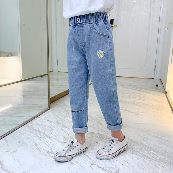 jeans girls spring and summer children daisy embroidery printed blue denim trousers kids breathable mid-waist pants1
jeans girls spring and summer children daisy embroidery printed blue denim trousers kids breathable mid-waist pants1