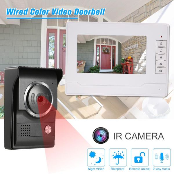 7inch tft-lcd color screen video door phone with 1*indoor monitor+1*outdoor camera night vision waterproof unlock monitor
7inch tft-lcd color screen video door phone with 1*indoor monitor+1*outdoor camera night vision waterproof unlock monitor