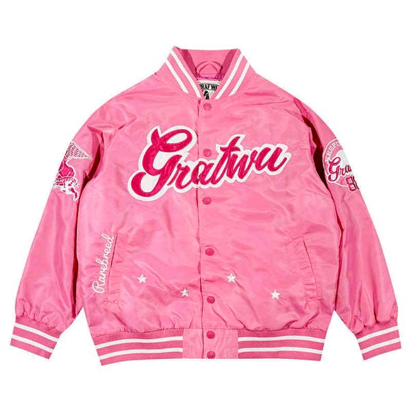 new arrival pink bomber jacket brand clothing women single breasted spliced autumn and winter baseball stripe coat casual, Black;brown
new arrival pink bomber jacket brand clothing women single breasted spliced autumn and winter baseball stripe coat casual, Black;brown