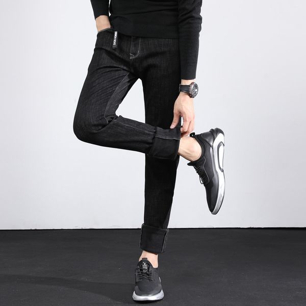 trousers autumn and winter loose straight tube casual black youth plush thick men's jeans, Blue
trousers autumn and winter loose straight tube casual black youth plush thick men's jeans, Blue