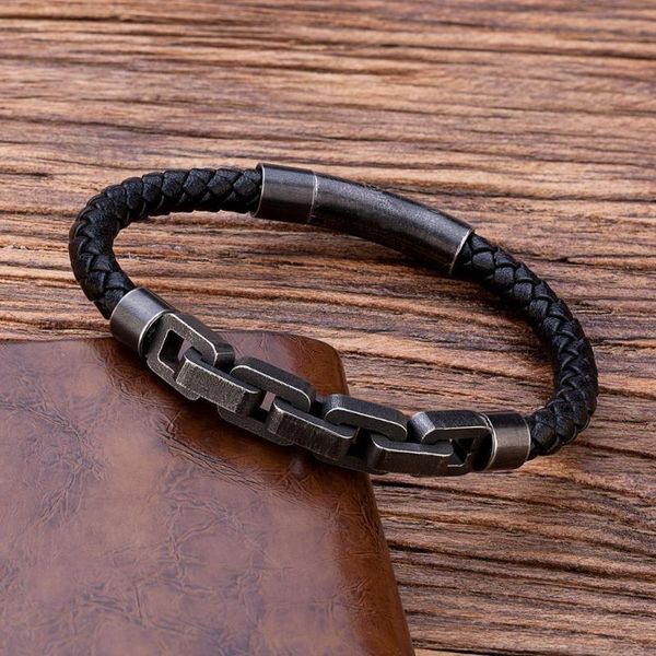 charm bracelets tangyin retro punk style men's bracelet bicycle motorcycle stainless steel chain black quality leather for men, Golden;silver
charm bracelets tangyin retro punk style men's bracelet bicycle motorcycle stainless steel chain black quality leather for men, Golden;silver