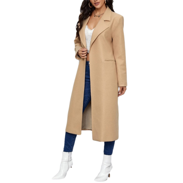 women's wool & blends loose coat straight casual long solid jacket cardigan windbreaker autumn winter outerwear european and american s, Black
women's wool & blends loose coat straight casual long solid jacket cardigan windbreaker autumn winter outerwear european and american s, Black