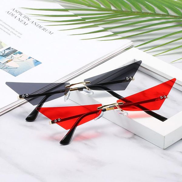 cateye sunglasses streetwear eyewear rimless small sun glasses 2021 brand designer narrow mirror shades female streetwear 8587, White;black
cateye sunglasses streetwear eyewear rimless small sun glasses 2021 brand designer narrow mirror shades female streetwear 8587, White;black