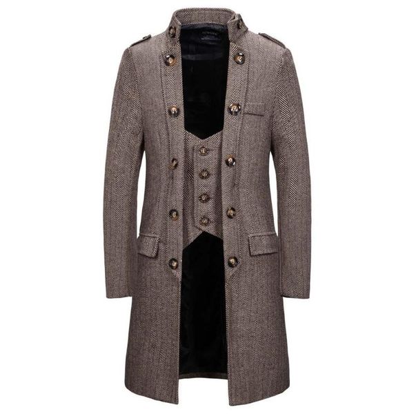 new jackets men's overcoat autumn long coats casual trench new fashion male warm long patchwork color trim outwear coat clothes, Black;brown
new jackets men's overcoat autumn long coats casual trench new fashion male warm long patchwork color trim outwear coat clothes, Black;brown