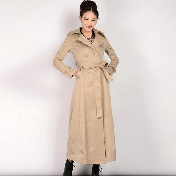 women's trench coats 2021 autumn elegant women coat temperament long windbreaker fashion large size double-breasted slim female 9281, Tan;black
women's trench coats 2021 autumn elegant women coat temperament long windbreaker fashion large size double-breasted slim female 9281, Tan;black
