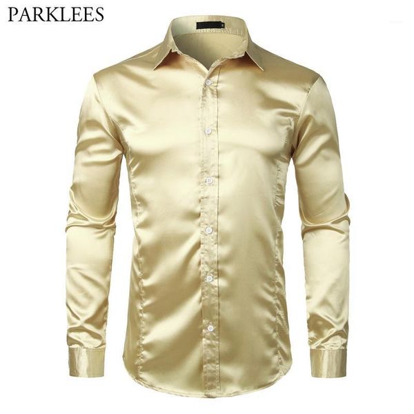 men's slim fit silk like satin dress shirt 2018 brand new long sleeve tuxedo shirt men dance prom club wedding male1, White;black
men's slim fit silk like satin dress shirt 2018 brand new long sleeve tuxedo shirt men dance prom club wedding male1, White;black