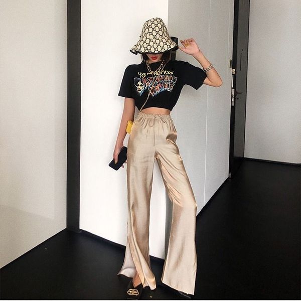 2021 new spring and summer mermaid ji wave light waist high leg drop wear share casual female pants 226c, Black;white
2021 new spring and summer mermaid ji wave light waist high leg drop wear share casual female pants 226c, Black;white