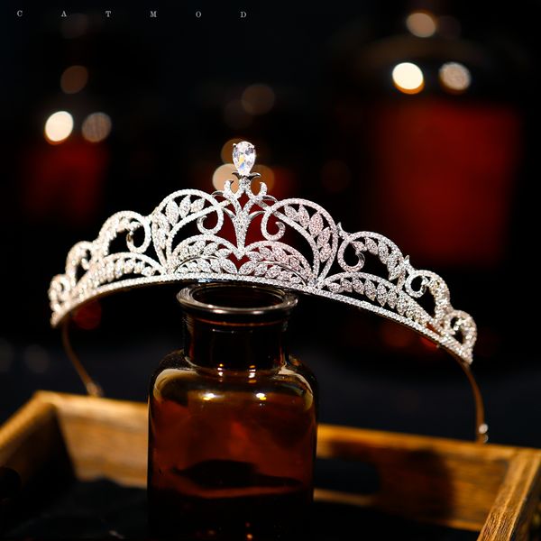 modern cat korean simple bride zirconium stone wedding dress accessories crown makeup recommended, Silver
modern cat korean simple bride zirconium stone wedding dress accessories crown makeup recommended, Silver