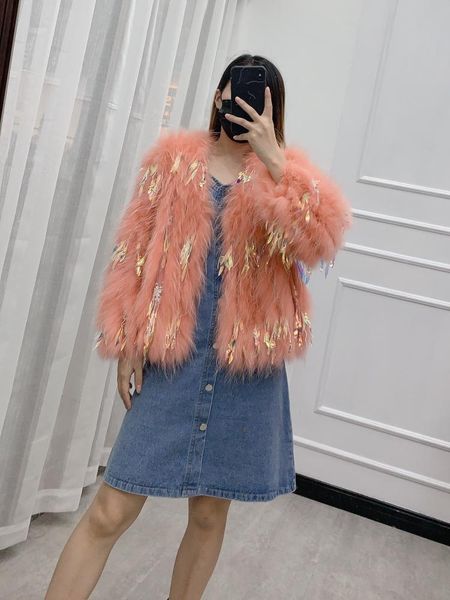 new women's genuine real natural raccoon fur coat with sequin tassel fashion overcoat jacket, Black
new women's genuine real natural raccoon fur coat with sequin tassel fashion overcoat jacket, Black