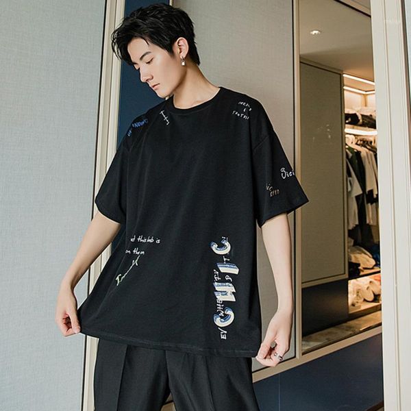 men's t-shirts ewq / men's wear korean style letter printing half sleeve tee male's fashion loose oversize t-shirt 2021 summ, White;black
men's t-shirts ewq / men's wear korean style letter printing half sleeve tee male's fashion loose oversize t-shirt 2021 summ, White;black