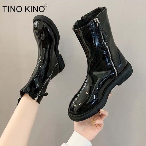 boots women ankle patent leather ladies zipper shoes autumn fashion chunky female footwear botas mujure woman, Black
boots women ankle patent leather ladies zipper shoes autumn fashion chunky female footwear botas mujure woman, Black