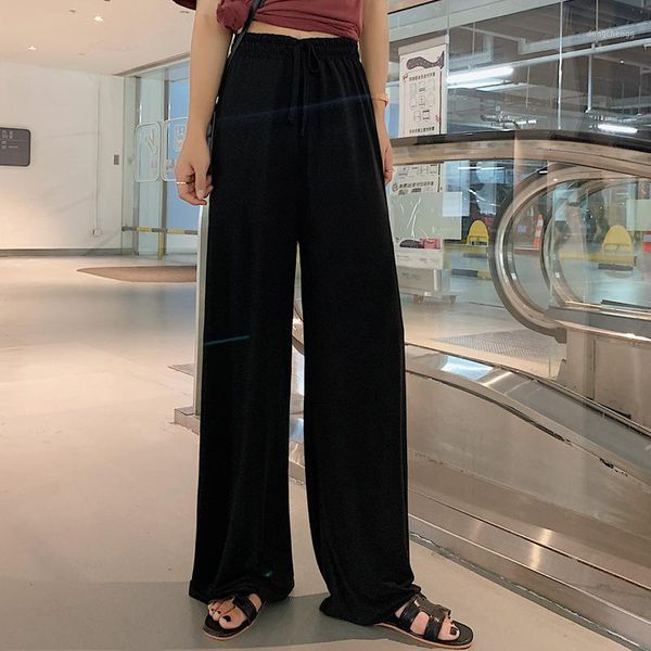 vintage summer black chiffon wide leg pants women casual solid color elastic trousers loose long pant high waist woman clothes1, Black;white
vintage summer black chiffon wide leg pants women casual solid color elastic trousers loose long pant high waist woman clothes1, Black;white