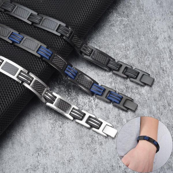 Magnetic Bracelet Men Stainless Black Carbon Fibre Silicone Energy Magnetic Bracelet Benefits Therapy Arthritis Male
Magnetic Bracelet Men Stainless Black Carbon Fibre Silicone Energy Magnetic Bracelet Benefits Therapy Arthritis Male