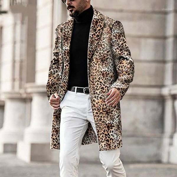 autumn winter european american outerwear leopard print mid-length men's clothing casual lapel fashion coat men1, Black
autumn winter european american outerwear leopard print mid-length men's clothing casual lapel fashion coat men1, Black