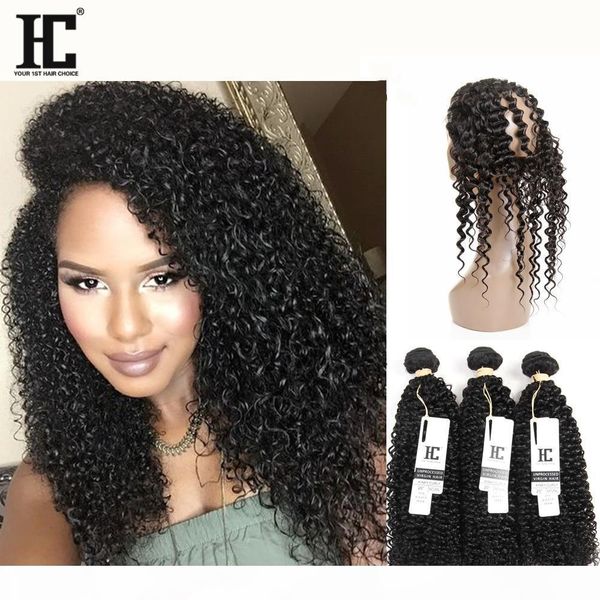 hc hair pre plucked malaysian kinky curly 360 lace frontal closure with bundles 3 bundles hair extension weave, Black;brown
hc hair pre plucked malaysian kinky curly 360 lace frontal closure with bundles 3 bundles hair extension weave, Black;brown