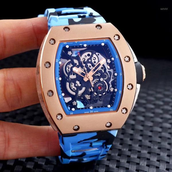 brand new black blue red rubber men watch sapphire rose gold automatic mechanical silver limited stainless steel tpt skeleton1, Slivery;brown
brand new black blue red rubber men watch sapphire rose gold automatic mechanical silver limited stainless steel tpt skeleton1, Slivery;brown