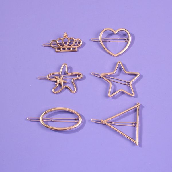 simple geometric hair claw for women girl crown heart star shaped clamps hair crab metal gold clips accessories gifts, Golden;silver
simple geometric hair claw for women girl crown heart star shaped clamps hair crab metal gold clips accessories gifts, Golden;silver