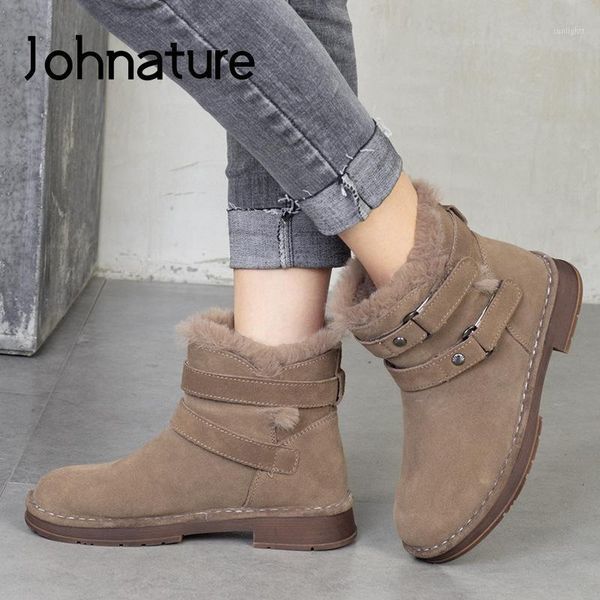johnature winter women shoes snow boots genuine leather 2021 new warm plush hook & loop round toe flat with platform boots1, Black
johnature winter women shoes snow boots genuine leather 2021 new warm plush hook & loop round toe flat with platform boots1, Black