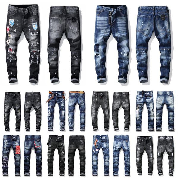 new 2021 classic mens designer jeans distressed ripped biker slim fit motorcycle biker denim for men s fashion mans black pants, Blue
new 2021 classic mens designer jeans distressed ripped biker slim fit motorcycle biker denim for men s fashion mans black pants, Blue