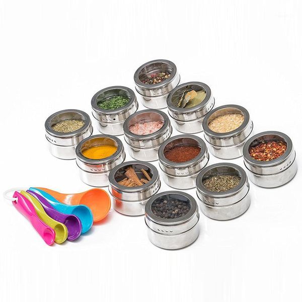 6pcs / 12pcs stainless steel salt pepper seasoning tank storage tank magnetic barbecue seasoning box kitchen1
6pcs / 12pcs stainless steel salt pepper seasoning tank storage tank magnetic barbecue seasoning box kitchen1
